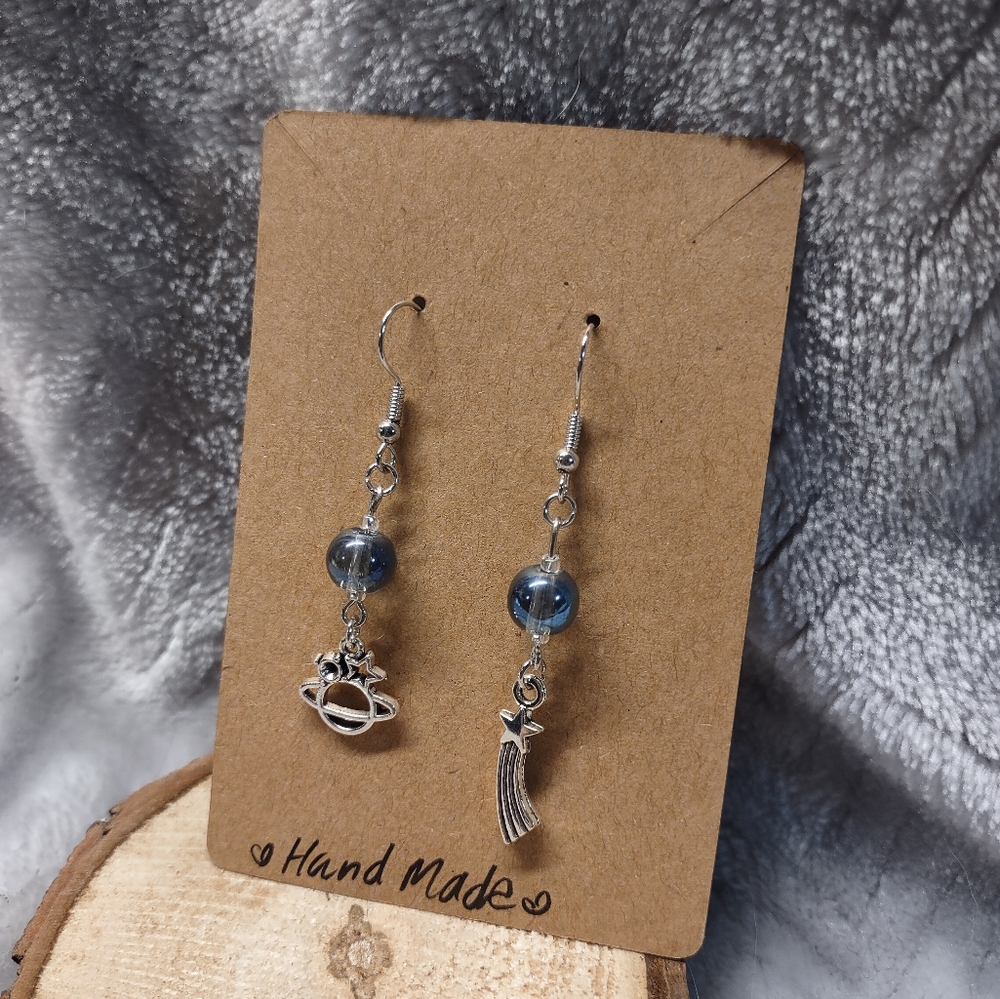 Galaxy Goddess Handmade Plant Charm Earrings